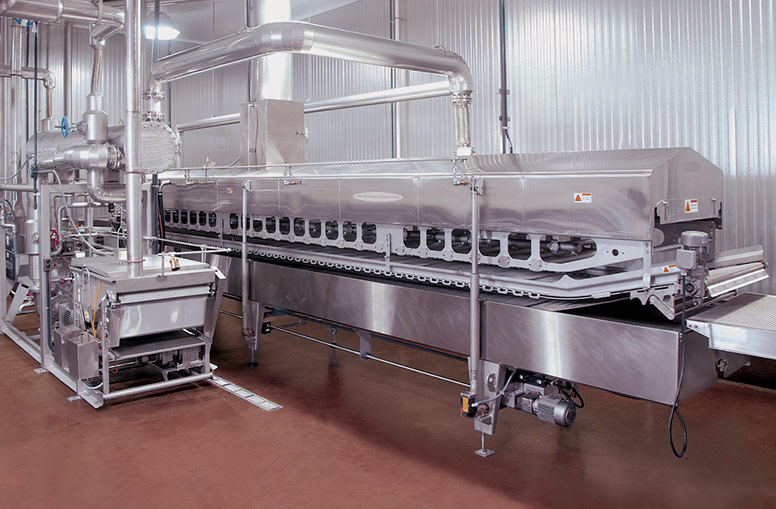 面包制品油锅(BPF)，锅盖打开