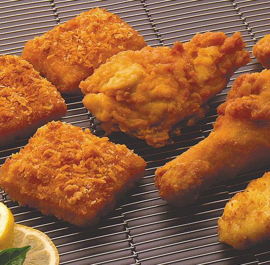 油炸面包屑肉、家禽、海鲜等调理食品