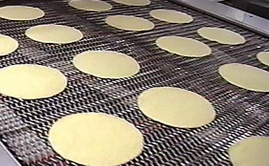 玉米饼产品的输送